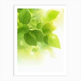 Green Leaves Background Art Print