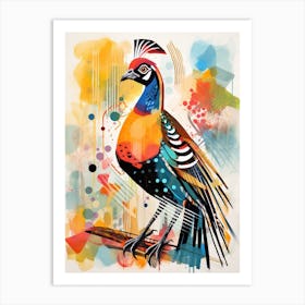Bird Painting Collage Pheasant 8 Art Print