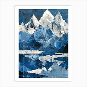 Mountains In Blue Art Print