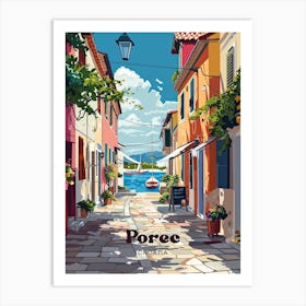 Porec Croatia Summer Digital Travel Art Art Print