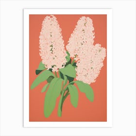 Hyacinths Flower Big Bold Illustration 2 Art Print