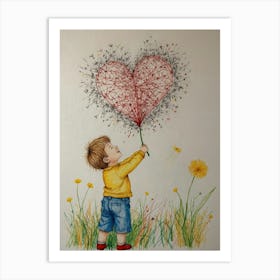 Dandelion Heart Art Print