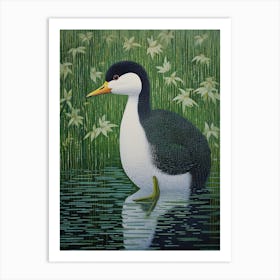 Ohara Koson Inspired Bird Painting Coot 4 Art Print