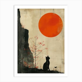 Cat In The Sun Art Print