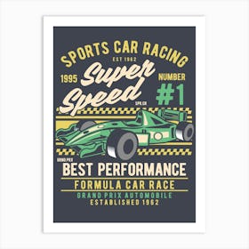 Sports Car Racing 1 Art Print