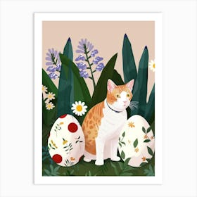 Cat And Easter Eggs 4 Art Print