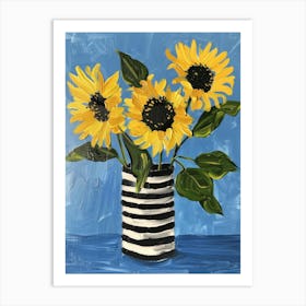 Sunflowers In A Vase 25 Art Print