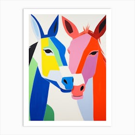 Colourful Kids Animal Art Donkey 2 Art Print