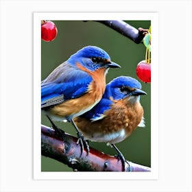 Eastern Bluebird-Reimagined 20 Art Print