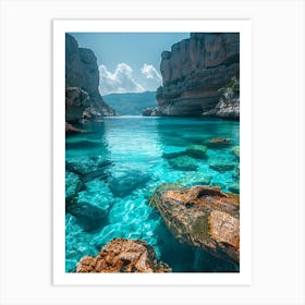 Blue Waters Of Crete Art Print