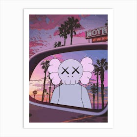 Motel kaws Art Print