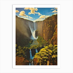 Victoria Falls National Park 2 Zimbabwe Vintage Poster Art Print