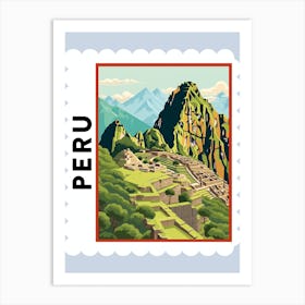 Peru Travel Stamp Poster Art Print