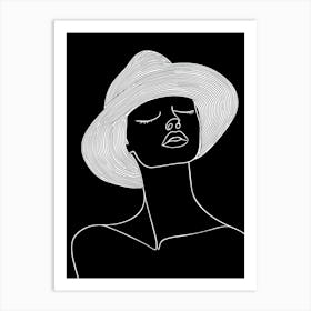 Woman In A Hat 4 Art Print