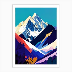 Mount Cook National Park New Zealand Pop Matisse Art Print