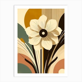 Deco Flower In Boho Art Art Print