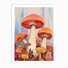 Cute Mushrooms Art Print