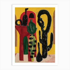 Cactus And Pots Art Print