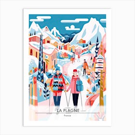 La Plagne   France, Ski Resort Poster Illustration 0 Art Print