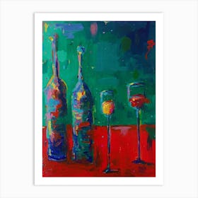 Prosecco And Red Wine Art Print