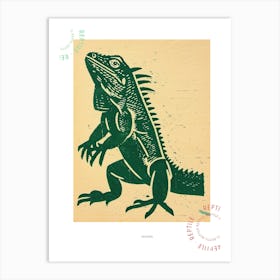 Iguana Bold Block 6 Poster Art Print