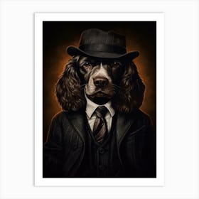 Gangster Dog Cocker Spaniel Art Print