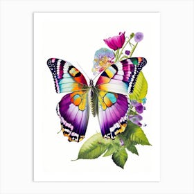 Butterfly In Park Decoupage 2 Art Print