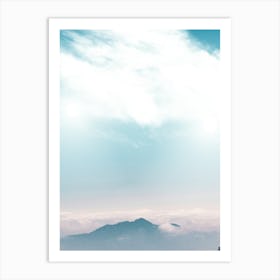 Cloudy Sky Over Mountains Art Print