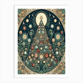 Christmas Tree 2 Style William Morris Art Print