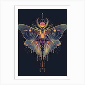 Moth illustration 1 Art Print