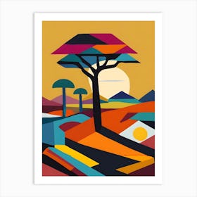 African Landscape Art Print