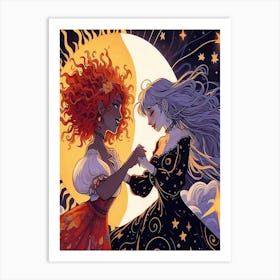 Moon And Sun Art Print