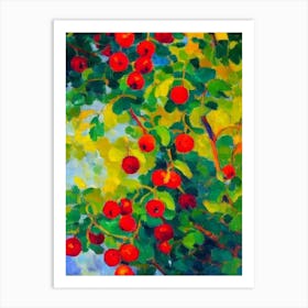 Redcurrant Fruit Vibrant Matisse Inspired Painting Fruit Art Print