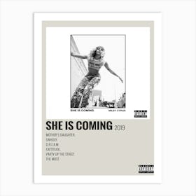 Miley Cyrus She Is Coming Canvas Poster Bedroom Decoration 1 Art Print