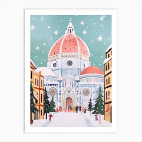 Florence Italy Europe Travel Christmas Painting Art Print