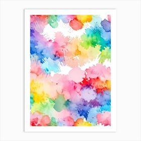 Watercolor Splatter Pattern Art Print