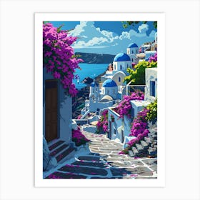 Beautiful Santorini Greece Wall Art 2 Art Print