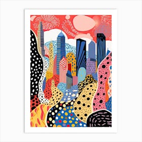 New York City, Illustration In The Style Of Pop Art 2 Art Print