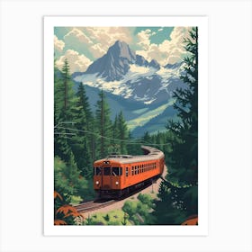 Train In The Mountains Art Print