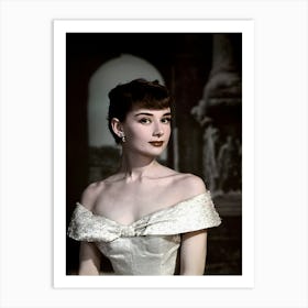 Actress Audrey Hepburn Roman Holiday Art Print