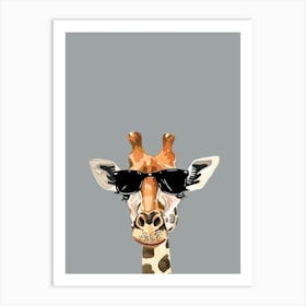 Giraffe With Sunglasses Art Print