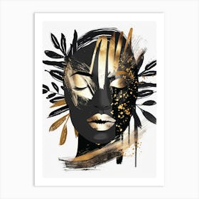 Gold And Black Canvas Print 3 Art Print