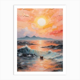 Sunset At Sea Art Print