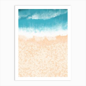 Watercolor Of A Beach Art Print