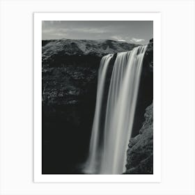 Black And White Waterfall Art Print