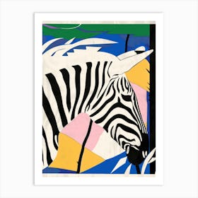 Zebra 1 Cut Out Collage Art Print