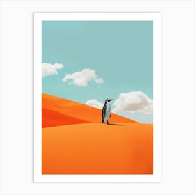 Penguin In The Desert 4 Art Print