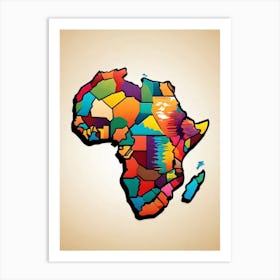 Africa Map 2 Art Print