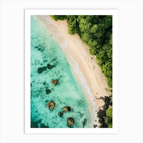 Aerial View Of A Tropical Beach 15 Art Print