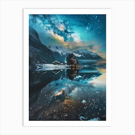 Milky Reflected In Water Art Print